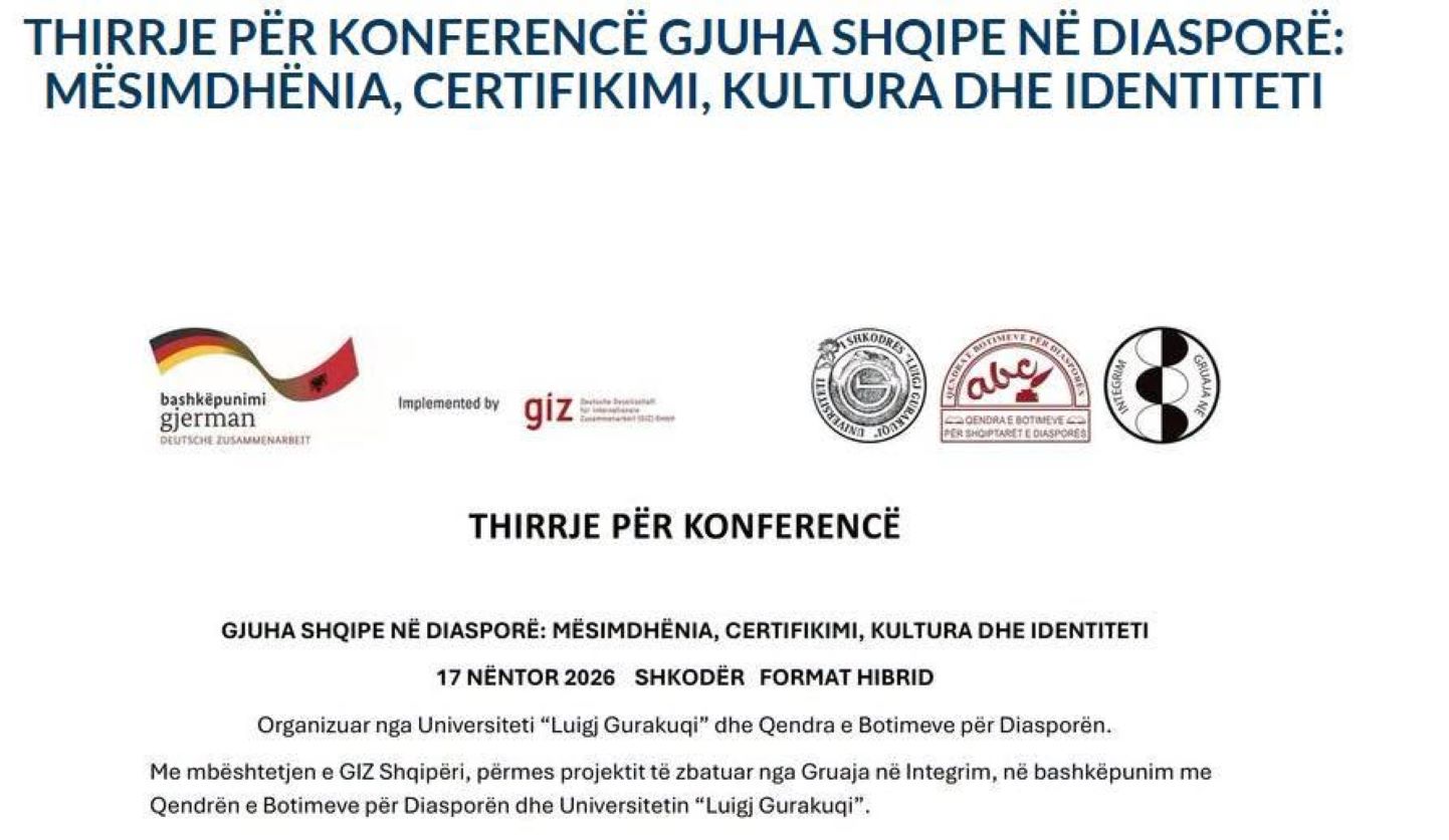 Thirrje për konferencë shkencore: Gjuha shqipe në diasporë